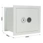 Preview: Rottner Wandtresor EN1 Stone SE 45 Premium Elektronikschloss weißaluminium T04940